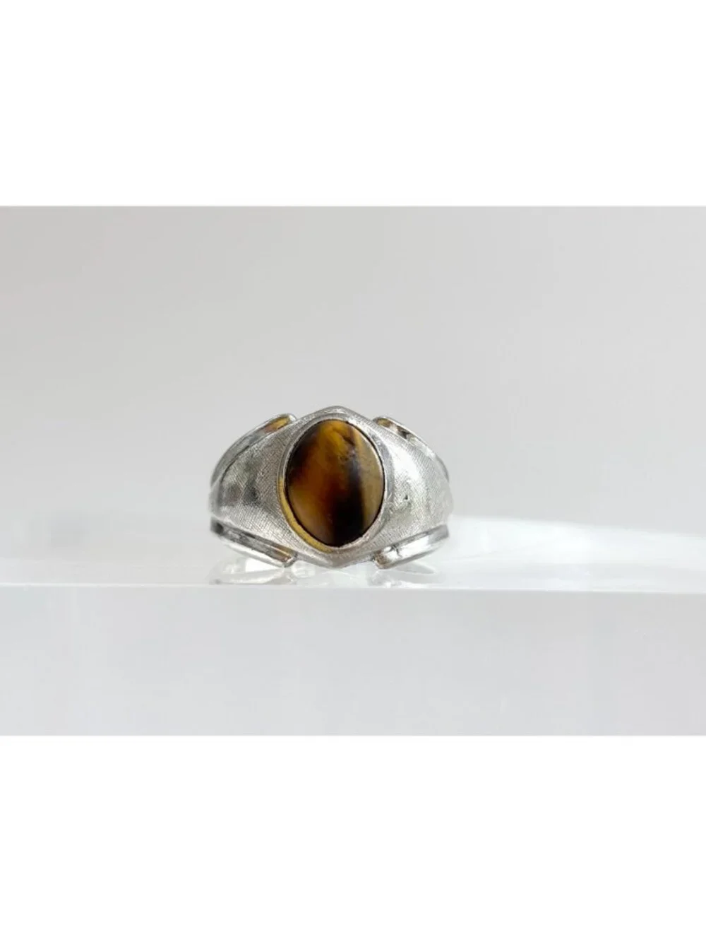 Tiger's Eye Joseph Esposito Southwest Sterling Silver 925 Vintage Ring - sz 7.5